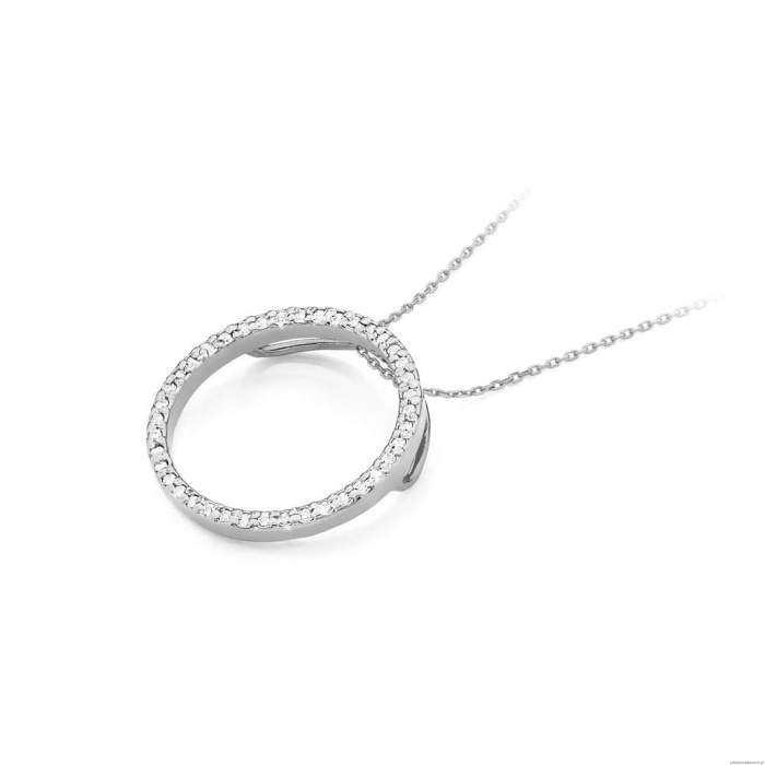 Zawieszka Z0442 z diamentami białe złoto