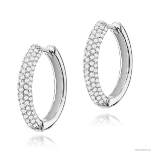Kolczyki K0515 z diamentami białe złoto