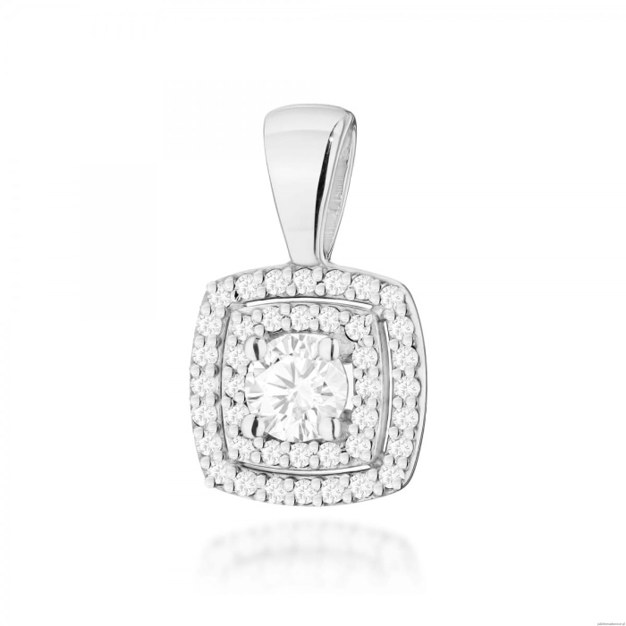 Zawieszka Z0506 z diamentami białe złoto