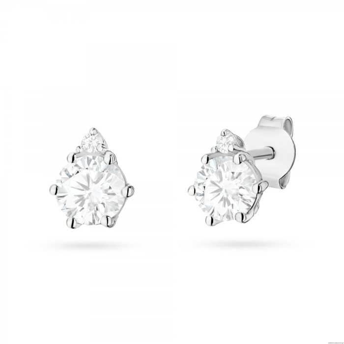 Kolczyki K0076 Diament Laboratoryjny 2 x 0,50ct białe złoto
