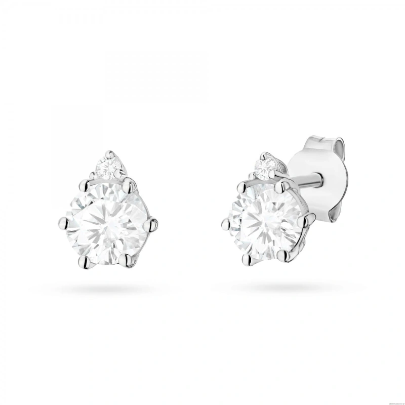 Kolczyki K0076 Diament Laboratoryjny 2 x 0,50ct białe złoto