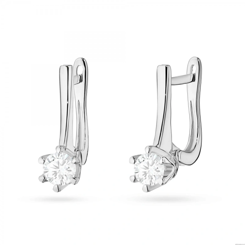 Kolczyki K0520 Diament Laboratoryjny 2 x 0,30ct białe złoto