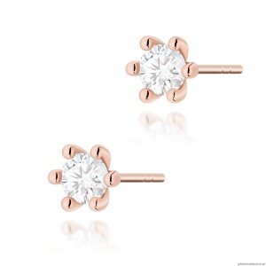Kolczyki K0222 Diament 2 x 0,30ct różowe złoto