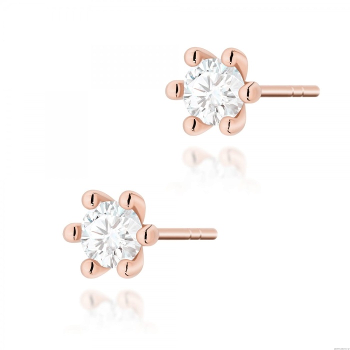 Kolczyki K0222 Diament 2 x 0,30ct różowe złoto