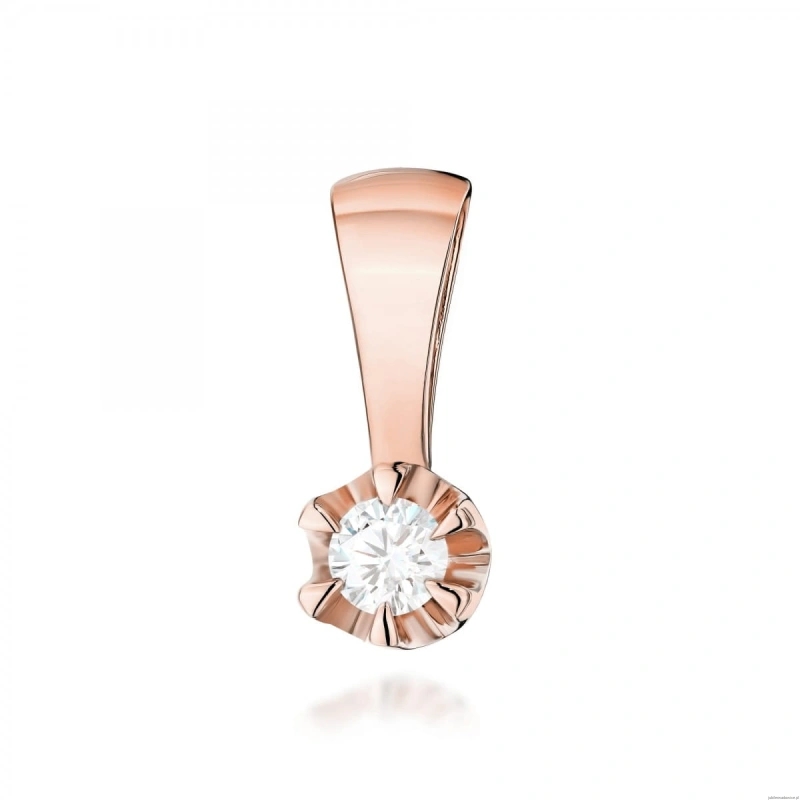 Zawieszka Z0032 Diament Laboratoryjny 0,10ct różowe złoto