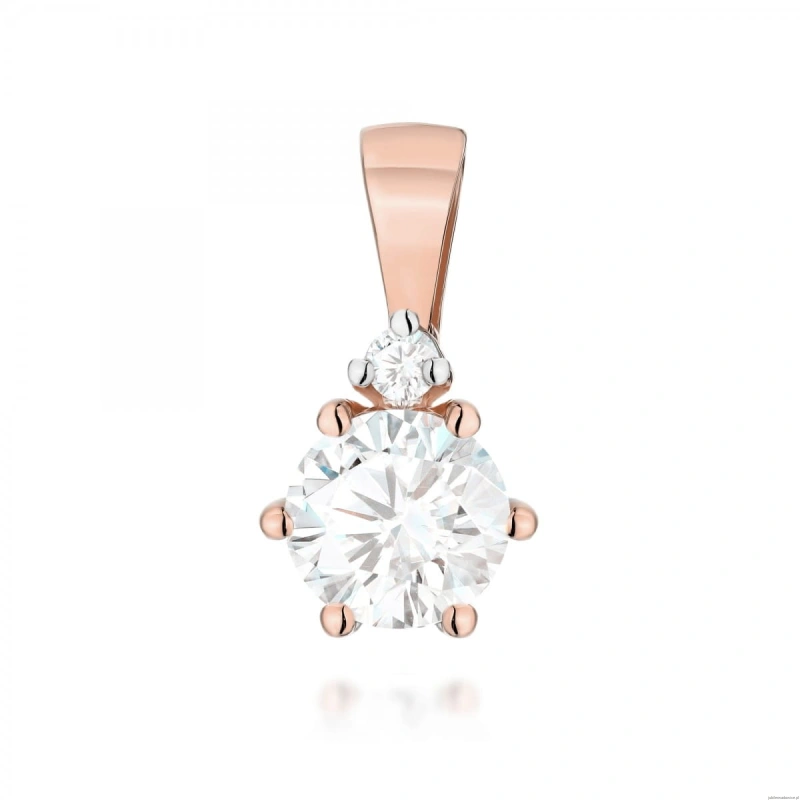 Zawieszka Z0076 Diament Laboratoryjny różowe złoto