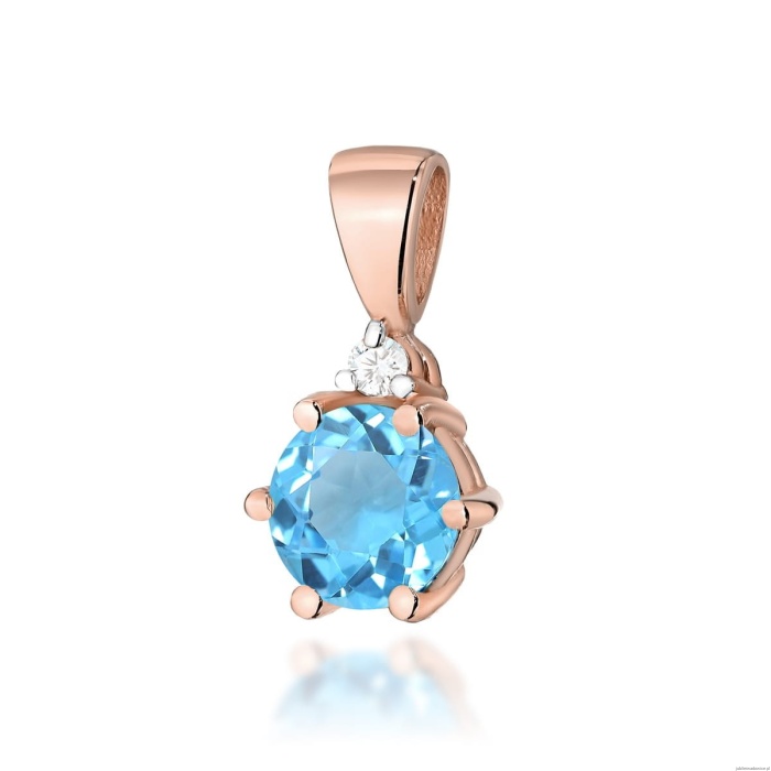 Zawieszka Z0076 Topaz 0,50ct różowe złoto