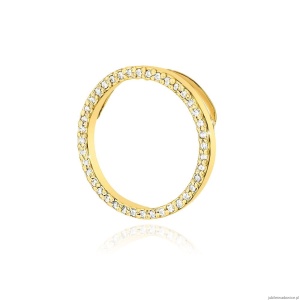 Zawieszka Z0442 z diamentami żółte złoto