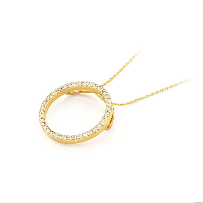 Zawieszka Z0442 z diamentami żółte złoto