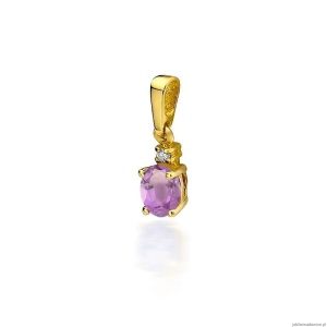 Zawieszka Z0001 Ametyst 0,40ct żółte złoto