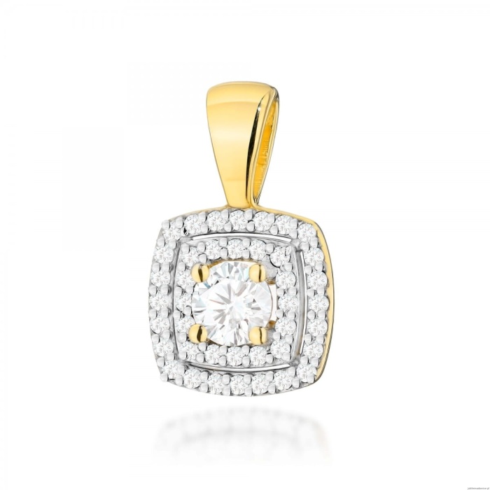 Zawieszka Z0506 z diamentami żółte złoto