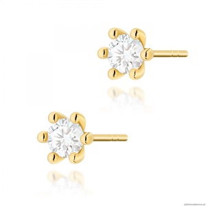 Kolczyki K0222 Diament 2 x 0,30ct żółte złoto