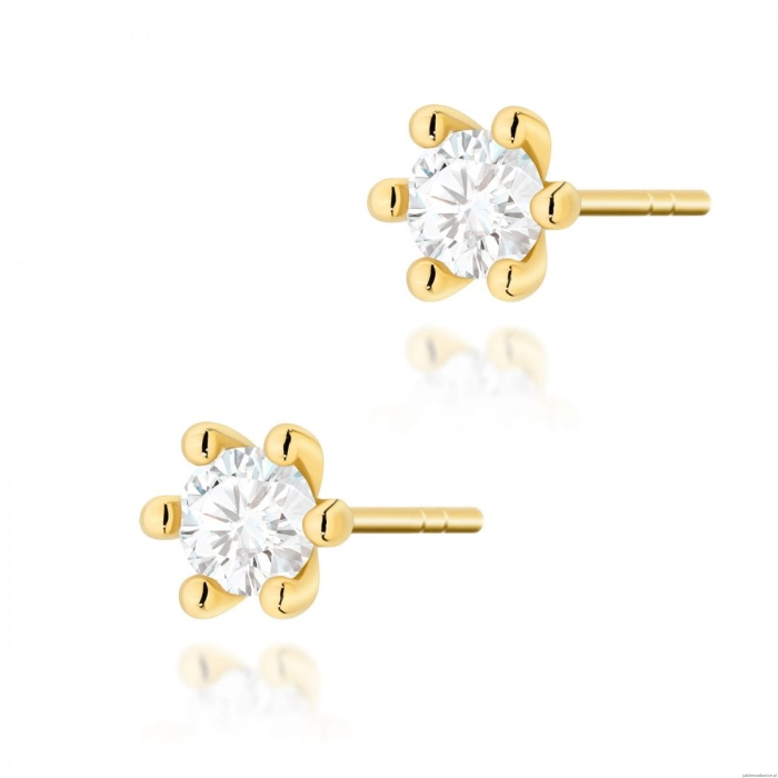 Kolczyki K0222 Diament 2 x 0,30ct żółte złoto