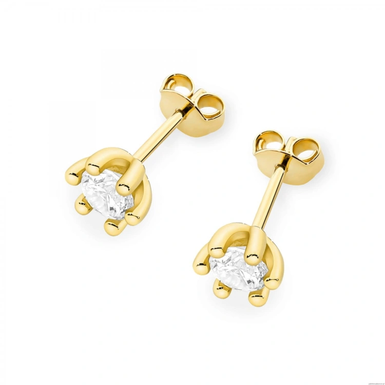 Kolczyki K0222 Diament 2 x 0,30ct żółte złoto