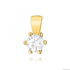 Zawieszka Z0222 Diament Laboratoryjny 0,30ct żółte złoto