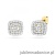 Kolczyki K0506 z diamentami laboratoryjnymi żółte złoto