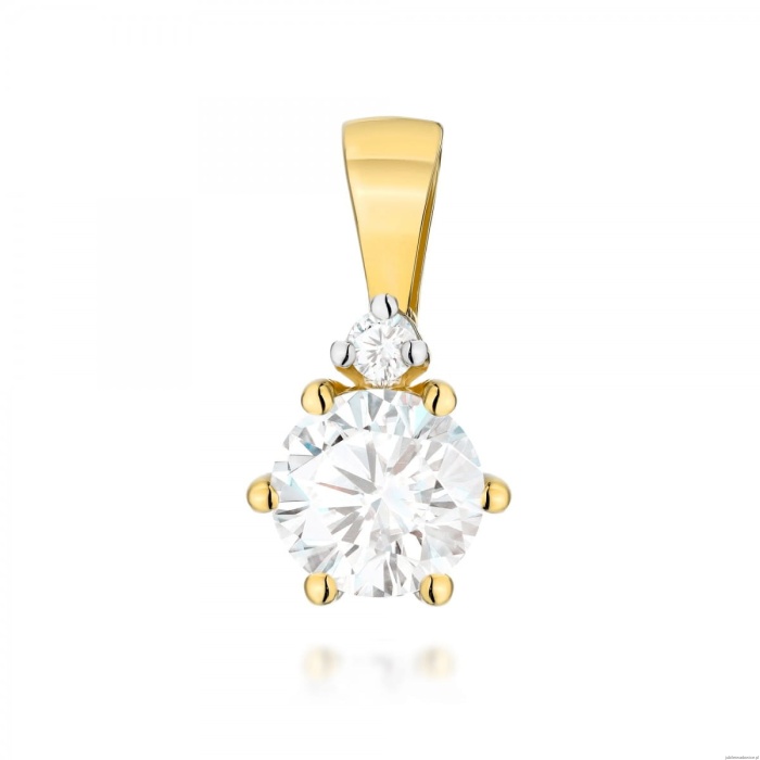 Zawieszka Z0076 Diament Laboratoryjny żółt złoto