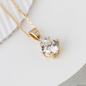 Zawieszka Z0076 Diament Laboratoryjny żółt złoto