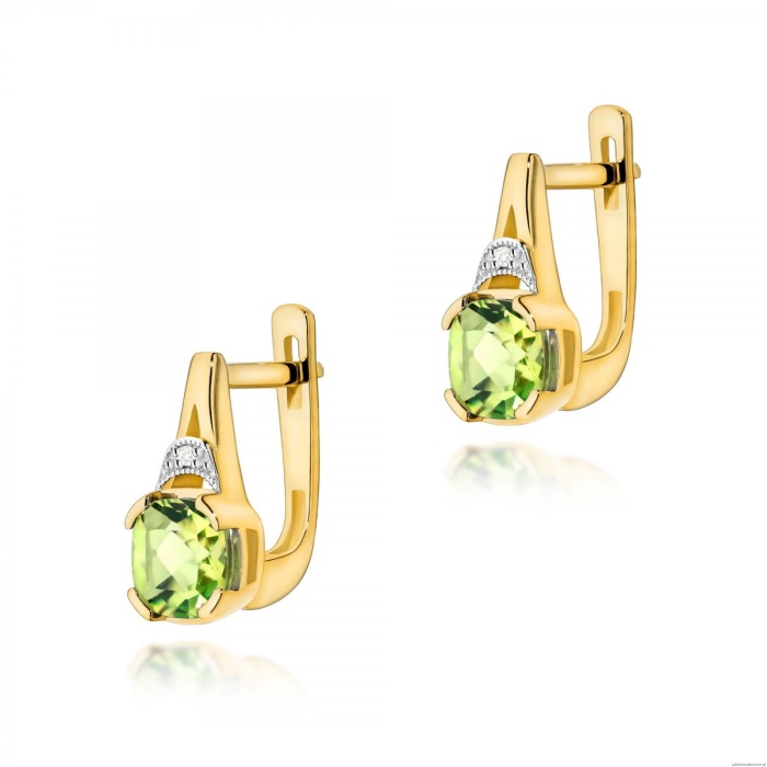 Kolczyki K0040 Oliwin 2 x 1,00ct żółte złoto