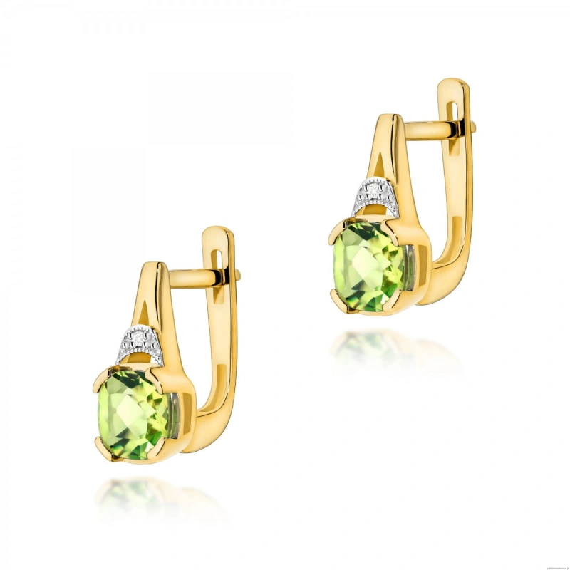 Kolczyki K0040 Oliwin 2 x 1,00ct żółte złoto