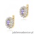 Kolczyki K0354 Tanzanit 2 x 0,40ct żółte złoto