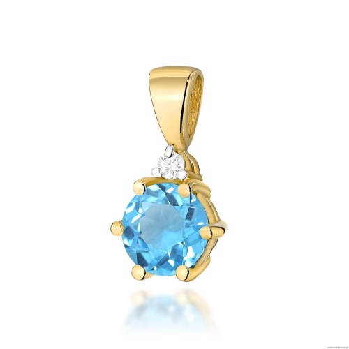 Zawieszka Z0076 Topaz 0,50ct żółte złoto