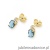 Kolczyki K0001 Topaz London Blue 2 x 0,50ct żółte złoto