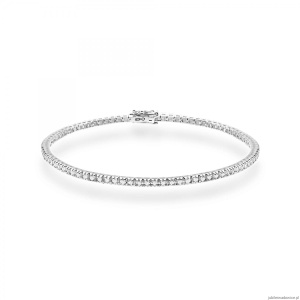 Bransoletka B0031 z diamentami laboratoryjnymi białe złoto