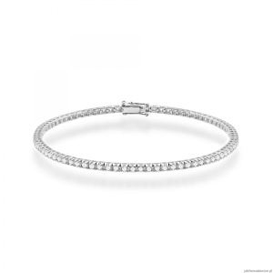 Bransoletka B0031 z diamentami laboratoryjnymi białe złoto
