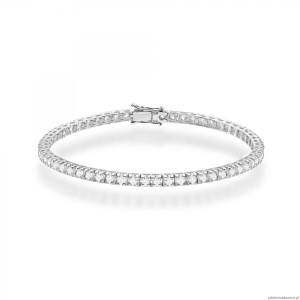 Bransoletka B0031 z diamentami laboratoryjnymi białe złoto