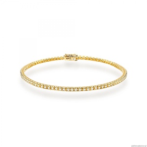 Bransoletka B0031 z diamentami laboratoryjnymi żółte złoto