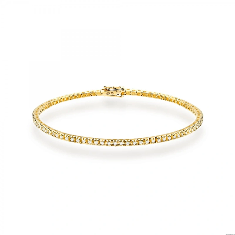 Bransoletka B0031 z diamentami laboratoryjnymi żółte złoto