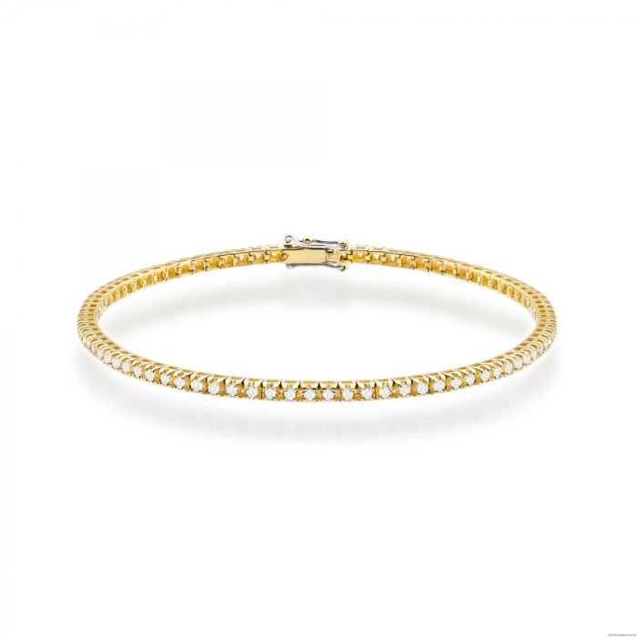 Bransoletka B0031 z diamentami laboratoryjnymi żółte złoto