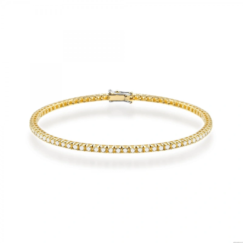 Bransoletka B0031 z diamentami laboratoryjnymi żółte złoto