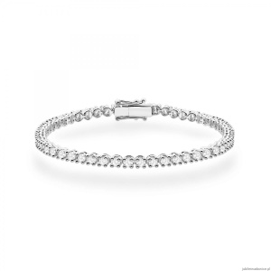 Bransoletka B0028 z diamentami laboratoryjnymi białe złoto