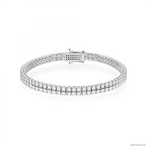 Bransoletka B0034 z diamentami laboratoryjnymi białe złoto