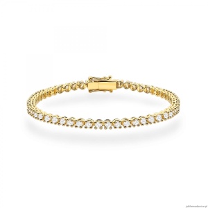 Bransoletka B0028 z diamentami laboratoryjnymi żółte złoto