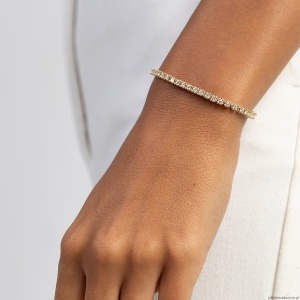 Bransoletka B0028 z diamentami laboratoryjnymi żółte złoto