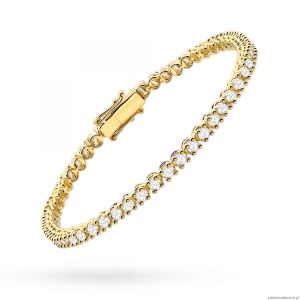 Bransoletka B0028 z diamentami laboratoryjnymi żółte złoto