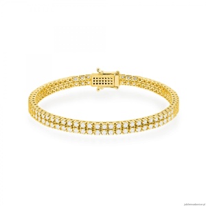 Bransoletka B0034 z diamentami laboratoryjnymi żółte złoto