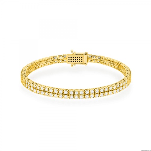 Bransoletka B0034 z diamentami laboratoryjnymi żółte złoto