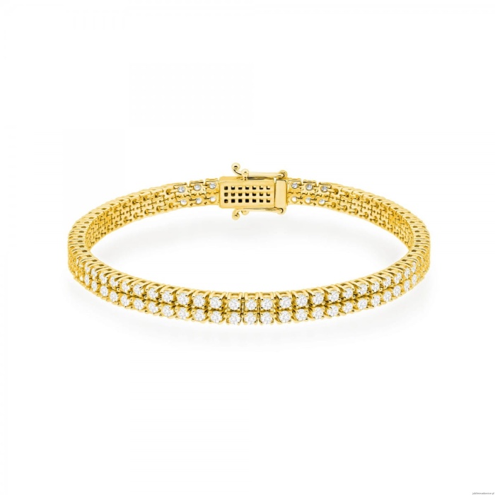 Bransoletka B0034 z diamentami laboratoryjnymi żółte złoto