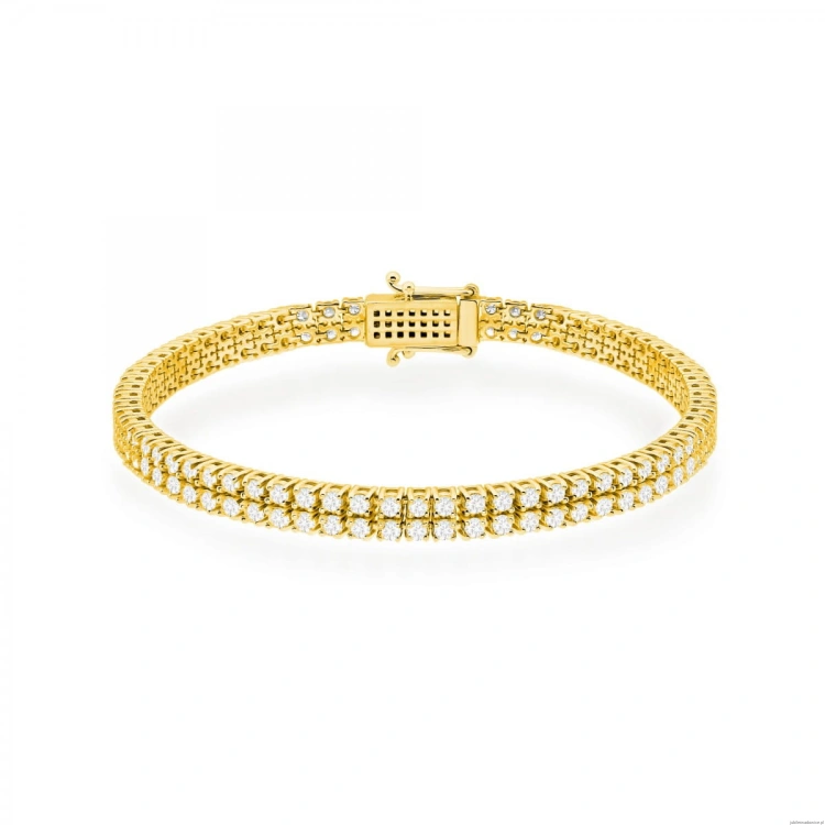 Bransoletka B0034 z diamentami laboratoryjnymi żółte złoto