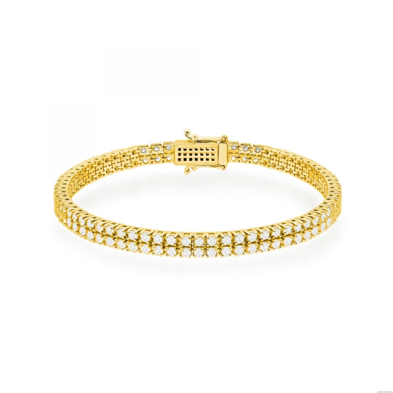 Bransoletka B0034 z diamentami laboratoryjnymi żółte złoto