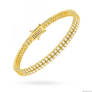 Bransoletka B0034 z diamentami laboratoryjnymi żółte złoto