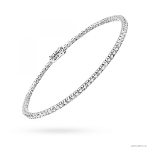 Bransoletka B0031 z diamentami laboratoryjnymi białe złoto