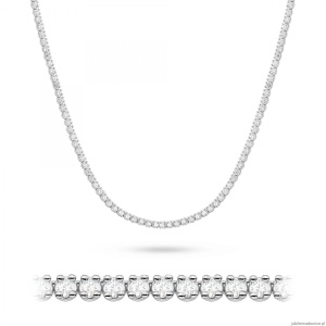 Naszyjnik N0074 z diamentami laboratoryjnymi białe złoto