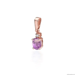 Zawieszka Z0001 Ametyst 0,40ct różowe złoto