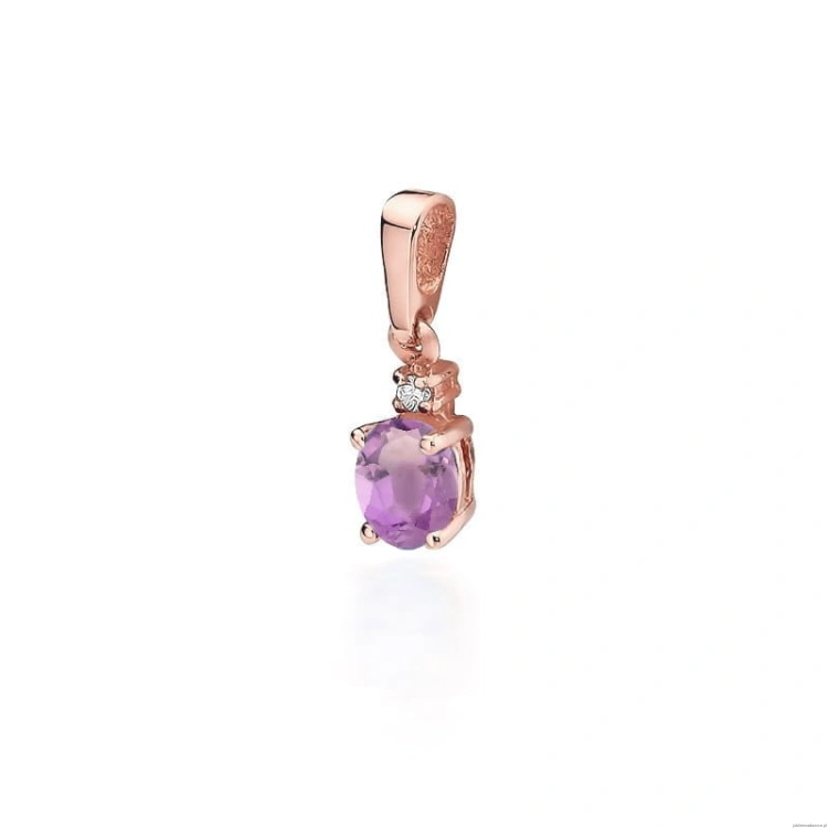 Zawieszka Z0001 Ametyst 0,40ct różowe złoto