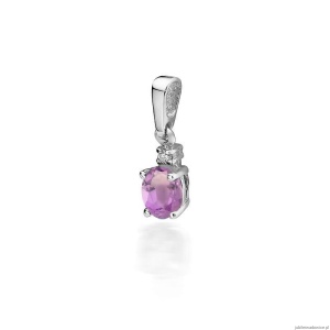 Zawieszka Z0001 Ametyst 0,40ct białe złoto